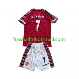 Fußballtrikots Manchester United Beckham 7 Retro Kinder 1998-1999 Kurzarm Heimtrikotsatz kaufen